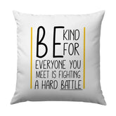 Be Kind Pillow, Motivational Throw Pillow, Inspirational Quote Pillow, Home Decor Pillow, Positive Saying Pillow, Encouragement Gift - Tawshia